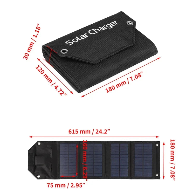 SolarPlay S100 – Panneau Solaire Portable 100W | Pliable | USB 5V | Camping & Randonnée