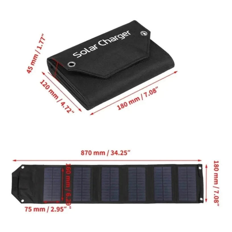 SolarPlay S100 – Panneau Solaire Portable 100W | Pliable | USB 5V | Camping & Randonnée